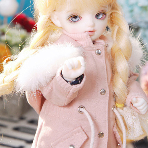 [USD] GIRL 토끼털 사파리자켓 (핑크)