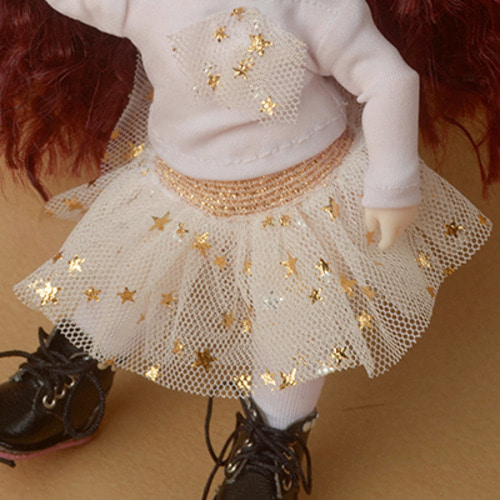 [Bebe Doll.휴쥬베이비] Fany Twinkle Skirt (Cream)