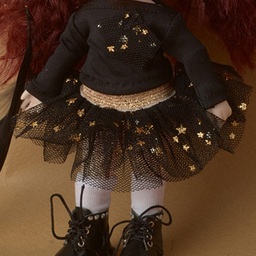 [Bebe Doll.휴쥬베이비] Fany Twinkle Skirt (Black)