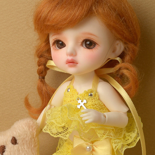 [Bebe Doll.휴쥬베이비] Magneto Lace Top (Yellow)