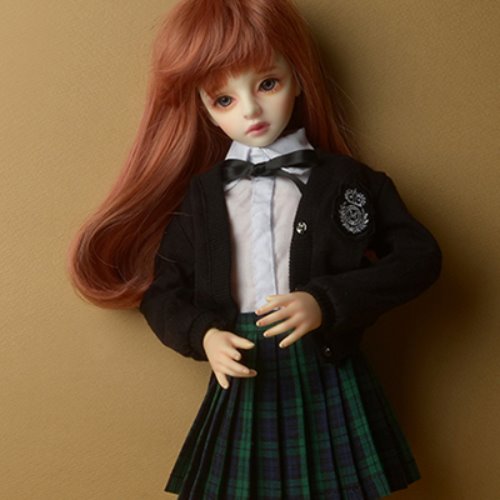 [MSD] Petit School Uniform For Girl Set (Black &amp; Green)