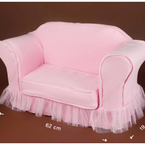 Model doll size - Romaellie Fabric Double Sofa Cover (Pink)