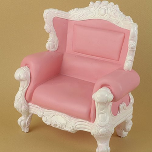 *품절임박* 1/4 Scale MSD Size Rococo Chair (Pink/White)