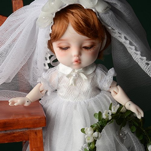 [Bebe Doll.휴쥬베이비] Bebe Doll Size - Petit Wedding Dress Set (White)