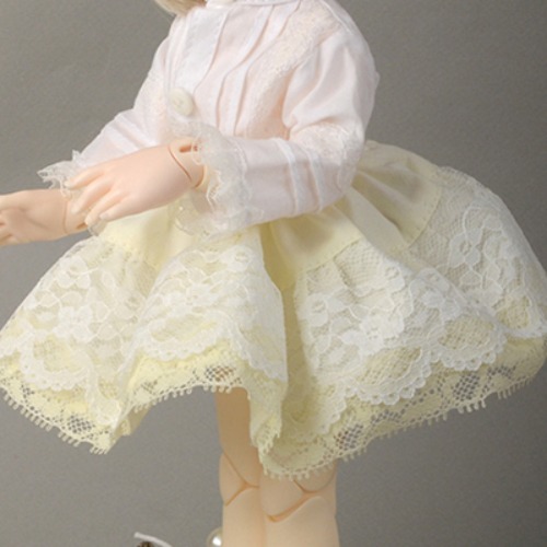 [USD] Dear Doll Size - Lace Gong Skirt (L Yellow)