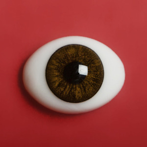 14mm - Classic PB Flat Oval Glass Eyes (CA-10)