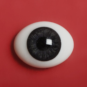 [14mm] Classic PB Flat Oval Glass Eyes (CA-06)