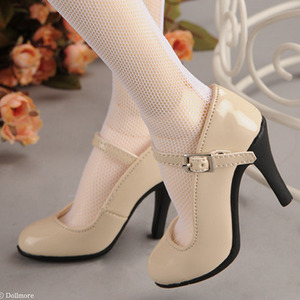 Model Doll F High Heel Shoes - Basic Shoes (Enamel Beige)