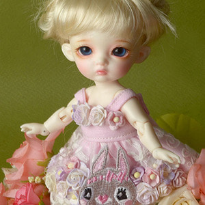 [Bebe Doll.휴쥬베이비] Rabbit Flowers Dress (L.Violet)