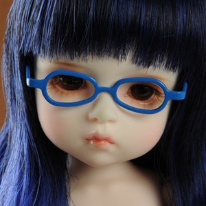 USD - Shape Steel Lensless Frames Glasses Glasses (Blue)