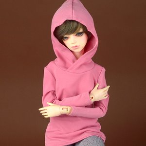 [SD] Hood Long T (D Pink)