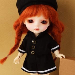 [Bebe Doll.휴쥬베이비] Bebe Doll Size - Sailor Overall(Black)