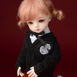 [USD] Dear Doll Size - Cardigan School Uniform Pants Set (Black)