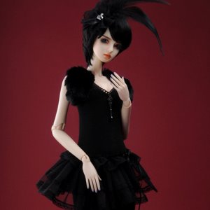 [Model F Size] Erbe Dress Set (Black)[B5]