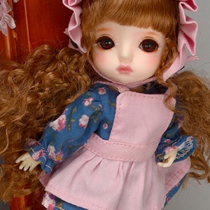 [Bebe Doll.휴쥬베이비] Bebe Doll Size - AB-8 핑크멜빵원피스