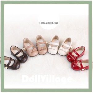[Little elf] Small round toe leather shoes【21cm】