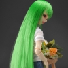 [7-8&quot;] Long Laea Straight Wig (Green)
