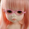 USD - Shape Steel Lensless Frames Glasses (Pink)