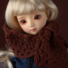 Model &amp; MSD - Drizzly Knit Muffler (Brown)