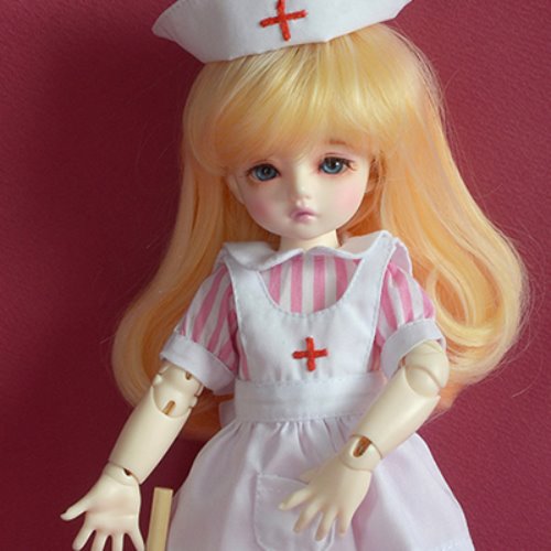 [USD] Dear Doll Size - Surgeon Nurse Dress set (Pink)