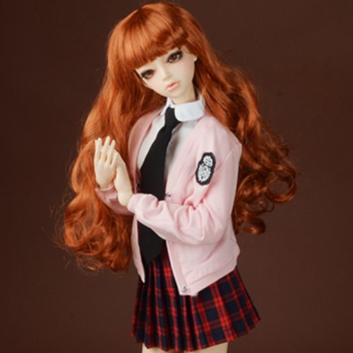 [SD] Petit School Uniform For Girl Set (Pink &amp; Red Check)