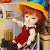 [Bebe Doll.휴쥬베이비] Bebe Doll Size - Like Pinocchio Set (B Red)