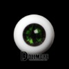 [14mm] OMeta Half Round Acrylic Eyes (Green CE-02)