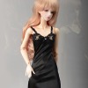 [Model doll size] Long Slim Line Slip (Black)