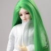 *(7-8) Long Laea Parting Straight Wig (Green)