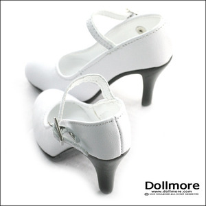 [90mm] Model Doll F(high heels) Shoes - Basic Shoes (White)
