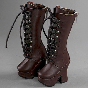 [55mm] MSD (high heels) Shoes - Platform Basic Boots (Choco)