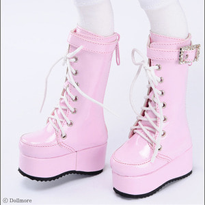 [74mm] MSD - Qubic Buckle Boots (Pink)[C1]