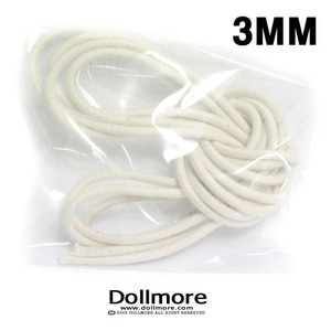 3mm Dollmore 면코팅 텐션 - 2M (White)