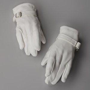 Unfoldable Leather Gloves (White)