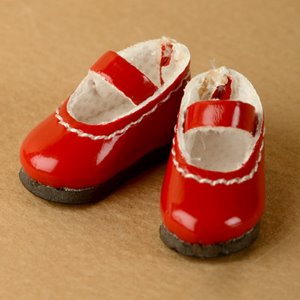 [25mm] 12&quot; Basic Girl Shoes (Red)