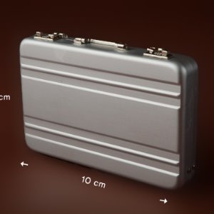 Free - Metal Suitcase Bag (Silver)