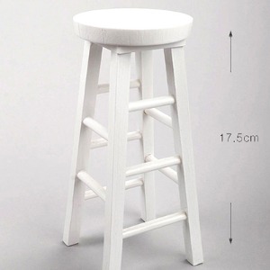 MSD - Poli Stone Round Stool Chair (White)