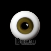 26mm -PP Solid Half Round Low Dome Glass Eyes (Smoke Olive 20)