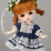 (선주문) [Bebe Doll.휴쥬베이비] Bebe Doll Size - Vana Dress (Navy)
