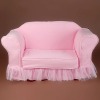 Model doll size - Romaellie Fabric Double Sofa (Pink)